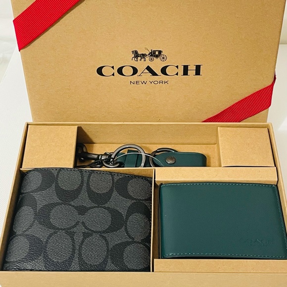NWT Coach Boxed 3 in 1 Wallet Gift Set in Colorblock Signature Canvas - Picture 8 of 8